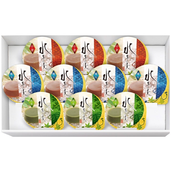 楽天市場】井村屋 カップ水ようかん 煉・小倉・抹茶3種ギフト C-15(12