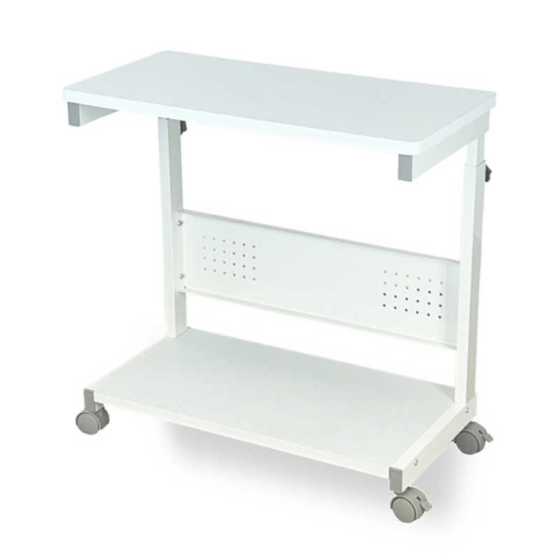 レメックスジャパン｜Remex Japan 上下昇降パソコンワゴン W300xD600xH600～800mm サイドオープンタイプ 白木目 PJC-6001-WH