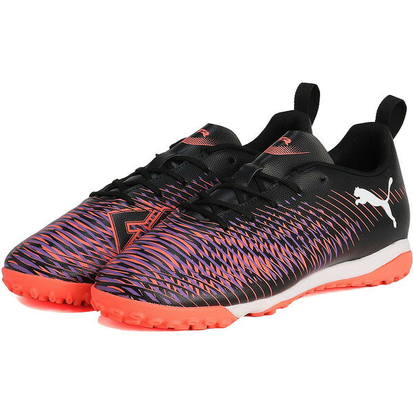 PUMA キッズ フューチャー 8 プレイ TT ＋ ミッド サッカー トレーニングシューズ 20-24cm 108395 PUMA Black-PUMA White-Glowing Red 23.5