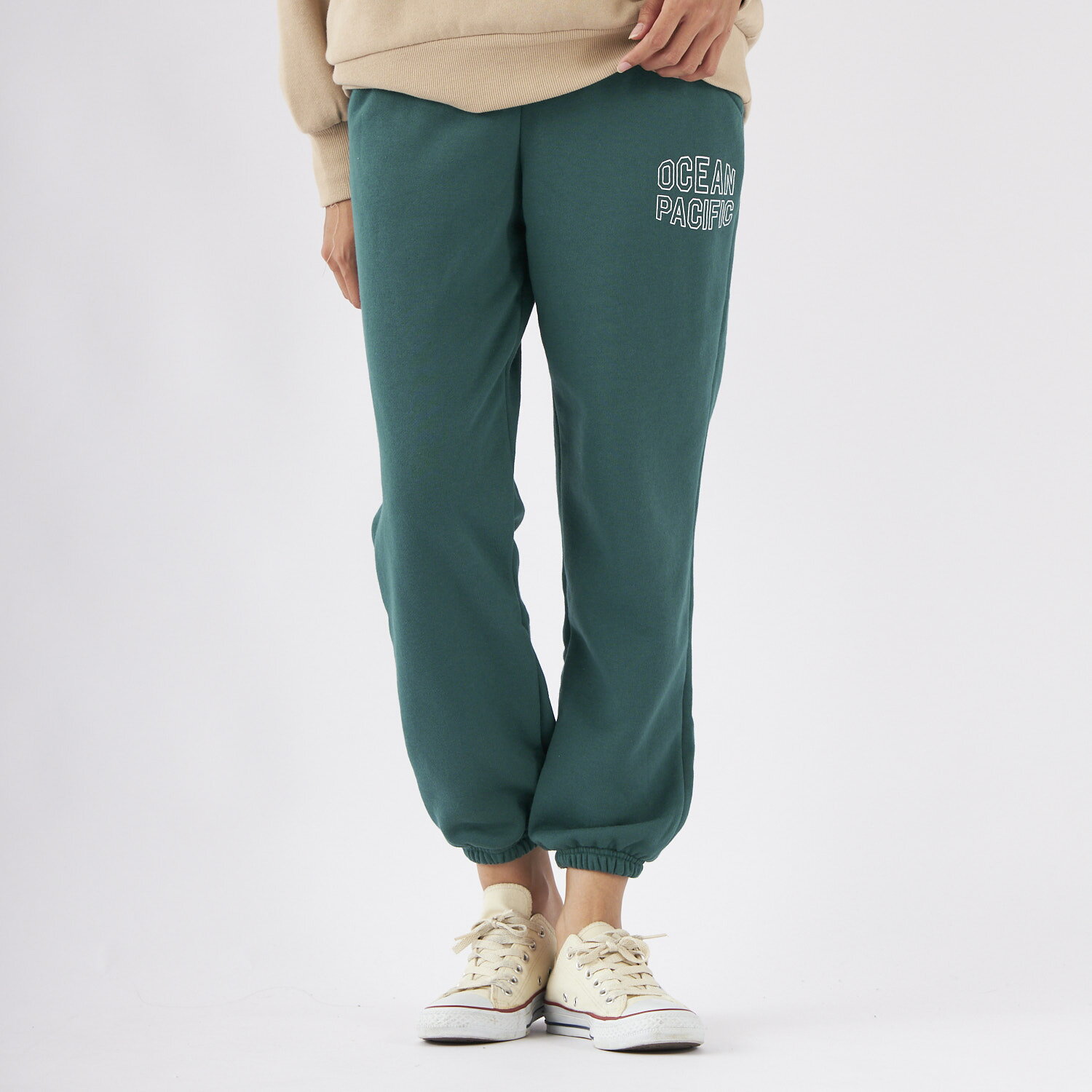 Ocean Pacific レディース スウェットパンツ グリーン・サイズ：L 552708-GRN-L OP オーシャンパシフィック