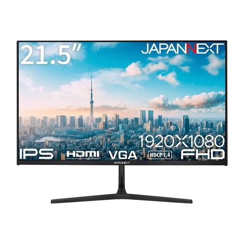 JAPANNEXT JN-IPS215DF 液晶ディスプレイ 21.5型/ 1920×1080/ HDMI×1、VGA×1/ ブラック/ スピーカー有/