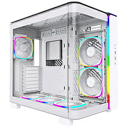 MONTECH｜モンテック KING 95 PROシリーズ ATXマザーボード対応 ガラスパネル フロント・左サイド 採用 曲面ピラーレスPCケース ホワイト 95 PRO W