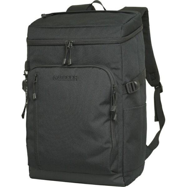 OUTDOOR PRODUCTS｜アウトドアプロダクツ ボックス型デイパック スクールリュック 35L 撥水加工 ブラックブラック OD-11178-BKBK
