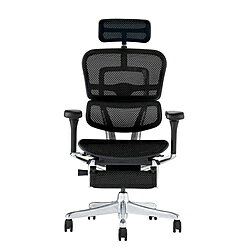 エルゴヒューマン｜Ergohuman チェア W700xD665xH1150～1315mm PRO2 Ottoman ブラックフレーム ブラック 445396 EHP2-LPL-DR-BF-BK