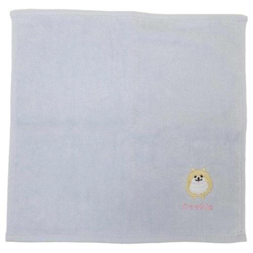 アニマル刺繍タオルハンカチ ミニタオル クッキー いぬ ミントイン 汗拭きタオル かわいい