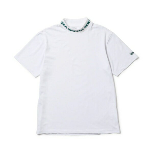 NEW ERA｜ニューエラ 男女兼用 半袖 ミッドネック Tシャツ ジャカードロゴ ホワイト 14391505 ユニセックス /Mサイズ
