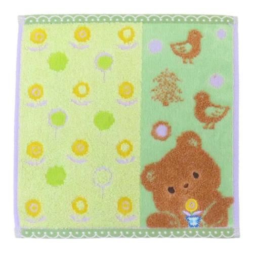 Fu re ru ミニタオル タオルチーフ ホイップクリーム クマ アニマル 日繊 汗拭きタオル ハンカチタオル かわいい グッズ