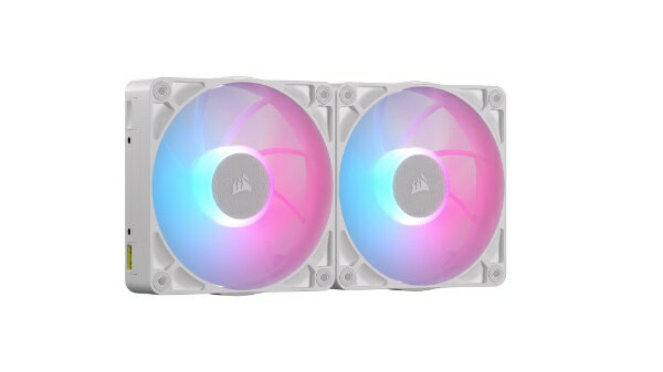 CORSAIR｜コルセア ケースファンx2 140mm /1600RPM iCUE LINK RX140 MAX RGB WHITE Dual Fans Starter Kit ホワイト CO-9051040-WW