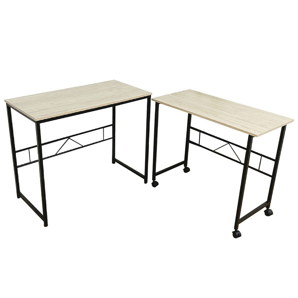 後藤家具物産・大川リビング木工社 ブラックアイアンと古木風3Dシートのモダンなツインデスク KD-LOLLY-TWD