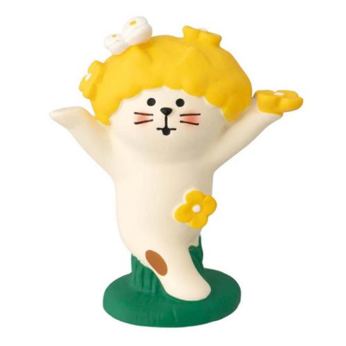 菜の花おどり猫 マスコット concombre Hello Spring デコレ インテリア かわいい