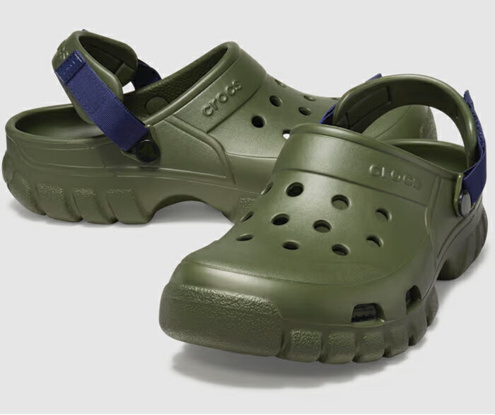 202651-3C7-M9 CROCS オフロード スポーツ クロッグ Army Green/Navy・サイズ：M9/W11 27.0cm クロックス