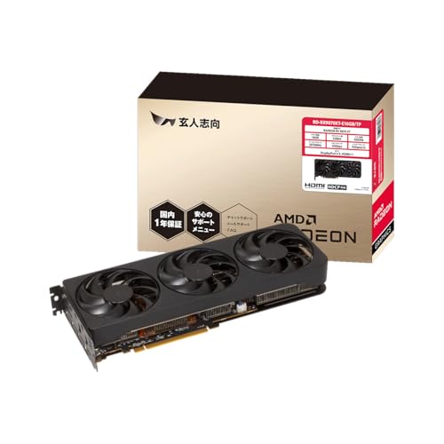 玄人志向 グラフィックボード RD-RX9070XT-E16GB/TP