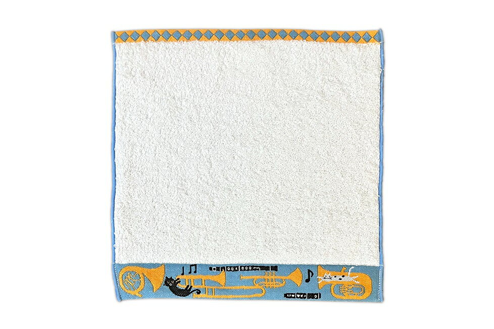 SKTC221-02 メロディーオーケストラ・タオルチーフ/管楽器 サイズ:約縦250×横250mm/素材:綿100% 両面パイル/日本製 泉州タオル