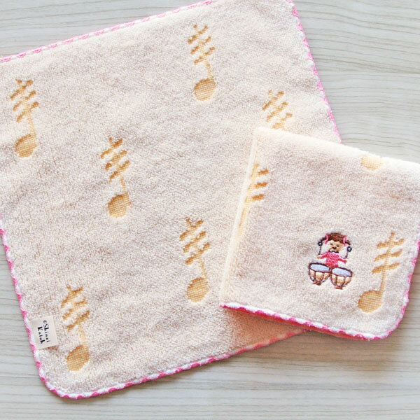 SKTC177-09 チックトーン・タオルチーフ/ティンパニー サイズ:約縦230×横230mm/素材:綿100% ジャガード織/生産地:日本製 泉州タオル