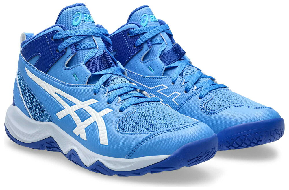 アシックス ジュニア バスケットボールシューズ DUNKSHOT MB 10 BLUE COAST/WHITE・サイズ：20.0cm 1064A019-400-20.0 asics