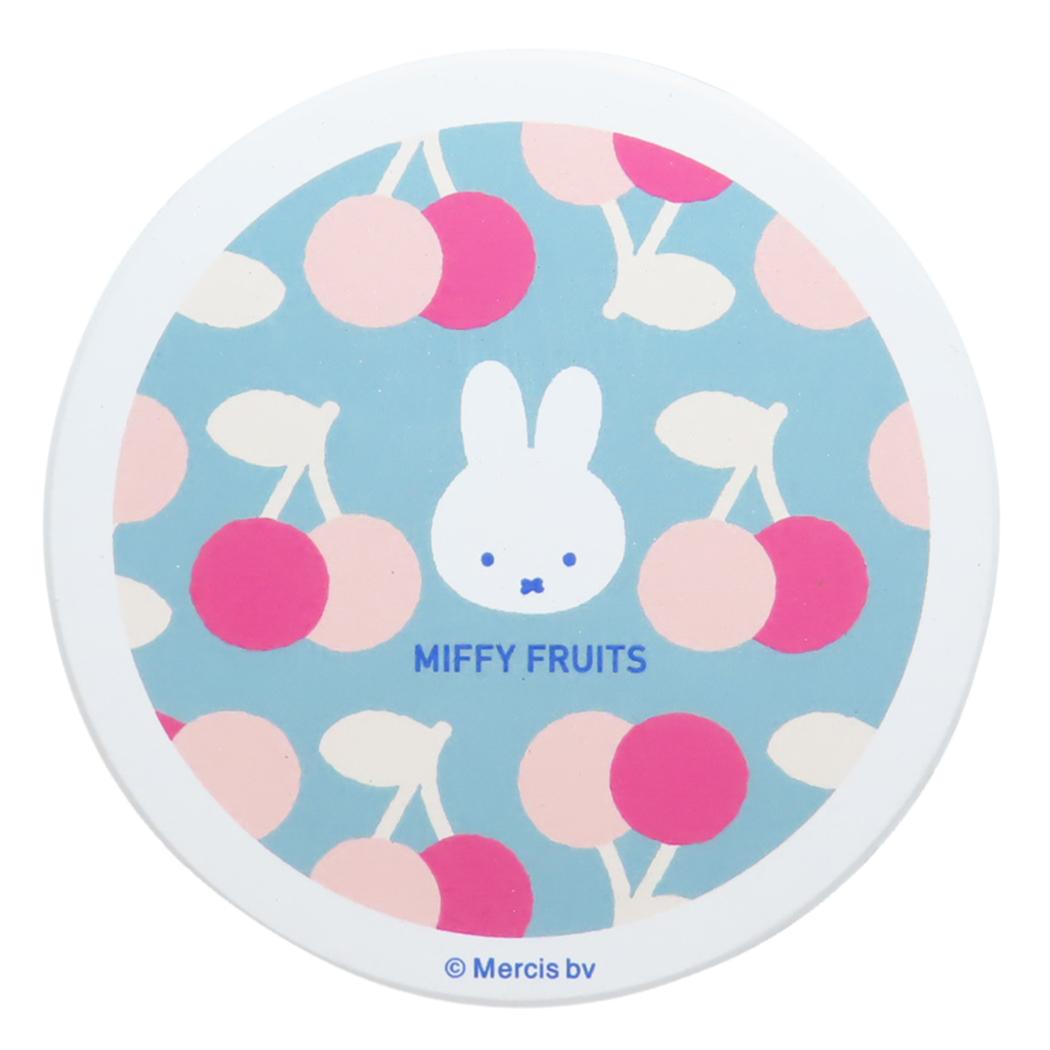 ＭＩＦＦＹ　ＦＲＵＩＴＳ　陶製吸水コースター　グリーン