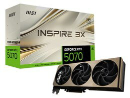 MSI グラフィックボード GeForce RTX 5070 12G INSPIRE 3X OC