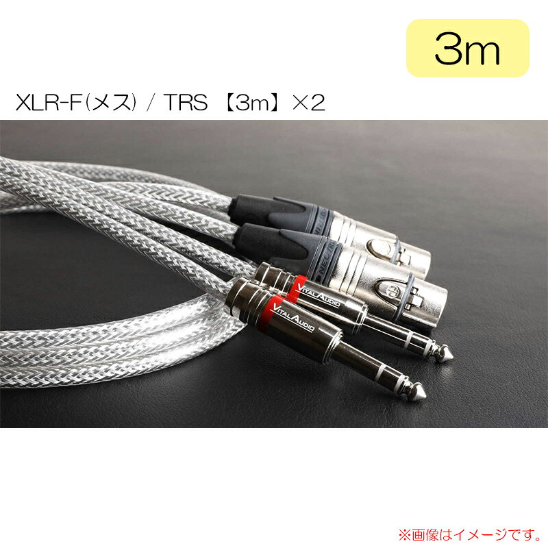 VitalAudio VAB-N Pair 3.0m 3FX/3P(VBN P-3F3P)(XLRメス-TRSフォーン)(バイタルオーディオ)(2本セット)