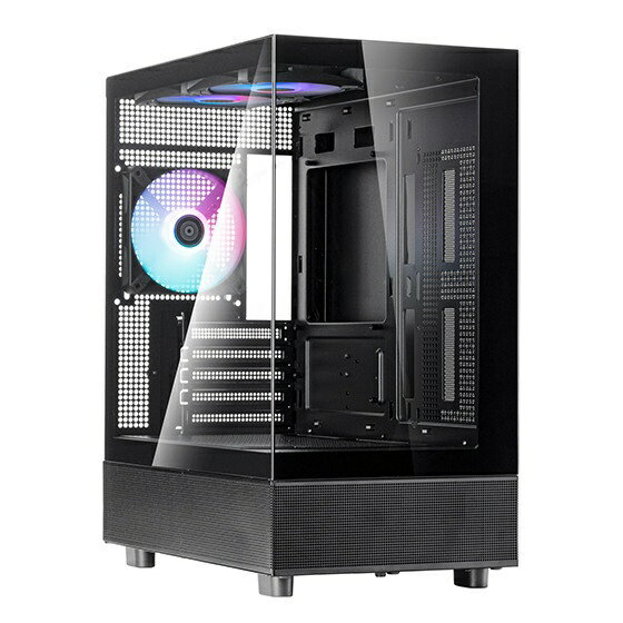 SilverStone｜シルバーストーン PCケース Micro ATX /Mini-ITX Lucid 04 ブラック SST-LD04-B-ARGB