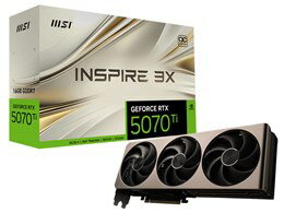 MSI グラフィックボード GeForce RTX 5070 Ti 16G INSPIRE 3X OC