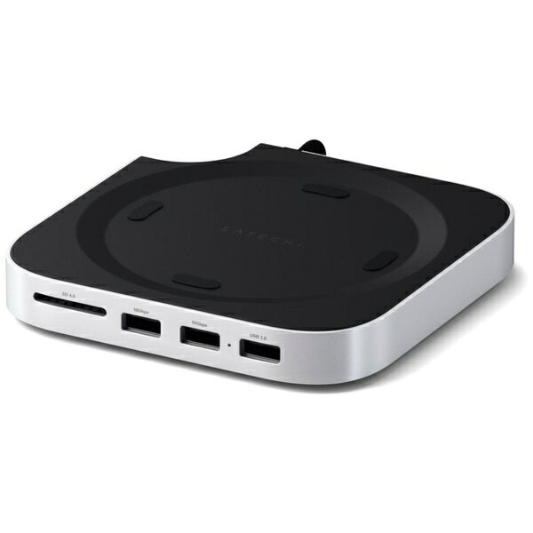 Satechi｜サテチ Mac Mini M4 2024 用 USB-C オス→メス 外付けM.2 NVMe SSD / SDカードスロット / USB-Ax3 ドッキングステーション PST-GNMMES