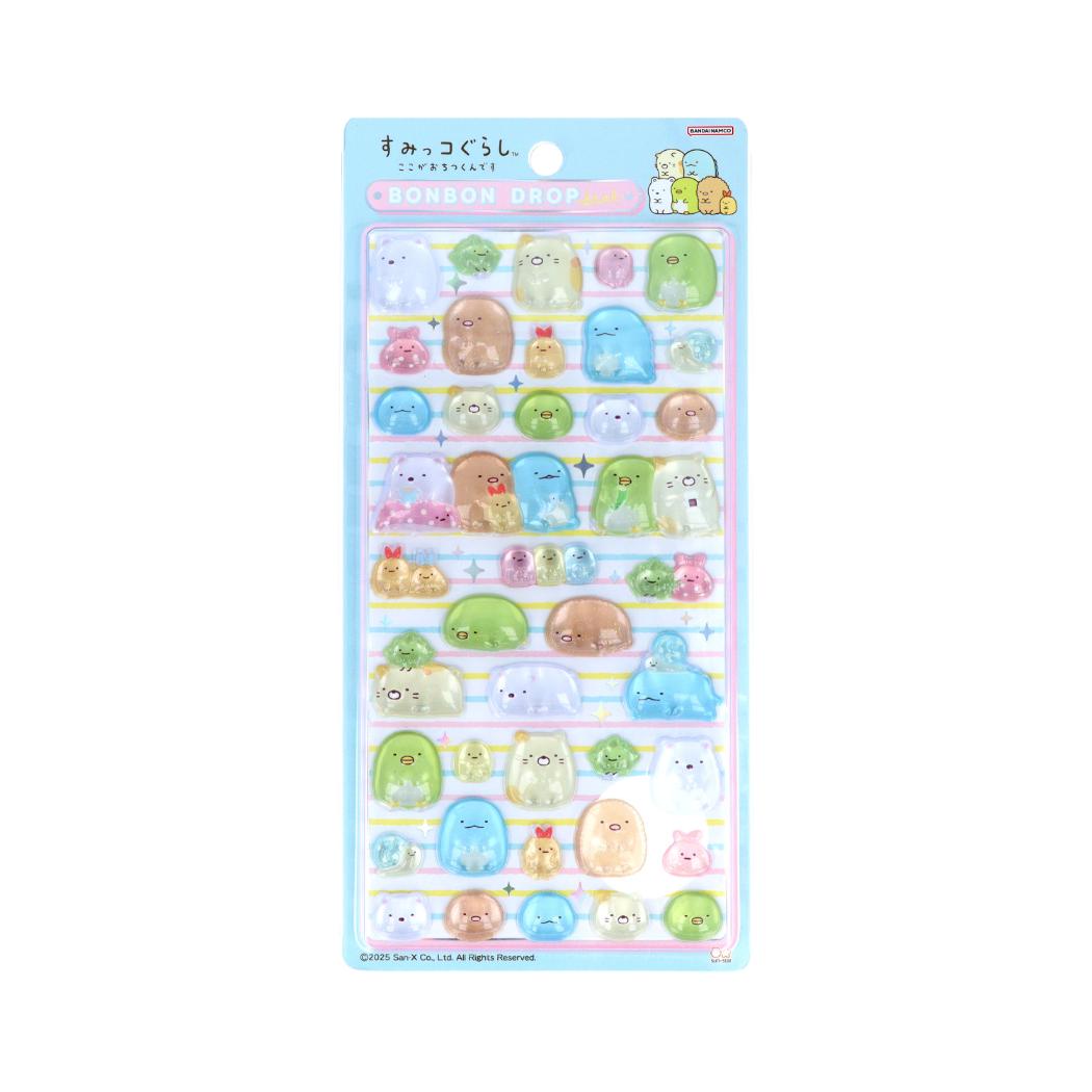 すみっコぐらし　ボンボンドロップシール　ブルー