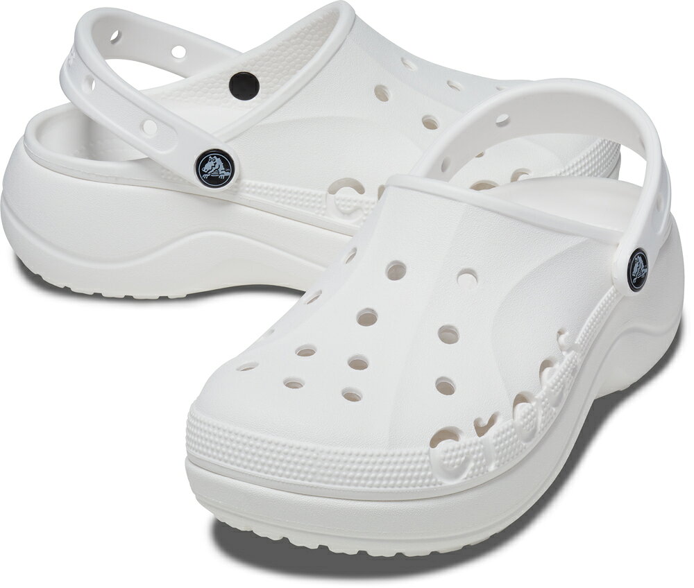 CROCS レディース バヤ プラットフォーム クロッグ ホワイト・サイズ：W5 21.0cm 208186-100-W5 クロックス サンダル Baya Platform Clog