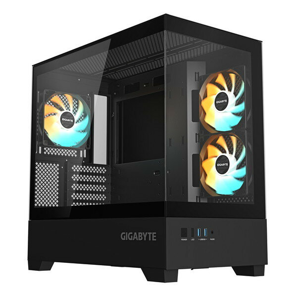 GIGABYTE ギガバイト PCケース Micro ATX /Mini-ITX C201 PANORAMIC ブラック C201P
