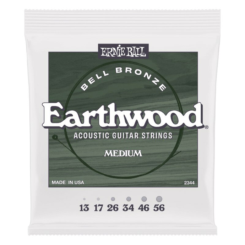 ERNIE BALL 2344 Earthwood Bell Bronze Medium 13-56 Gauge アコースティックギター弦 アニーボール ベルブロンズ ミディアム