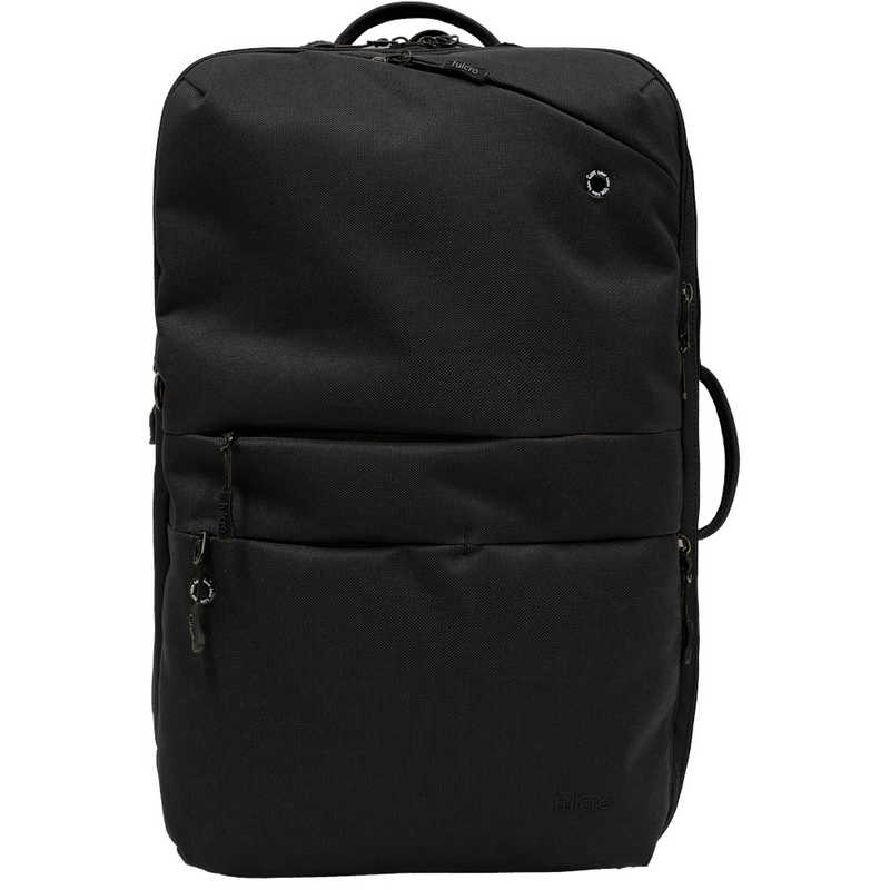 Fulcro｜フルクロ カジュアルリュック ビジネスリュック PC対応 15インチ 16L 拡張時25L A4 撥水 ブラック fma-0017-BK