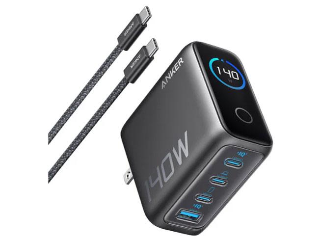 Anker Charger (140W, 4Ports) with USB-C ケーブル ダークグレー
