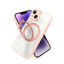 シズカウィル iPhone14 ケース カバー MagSafe対応 スマホリング メタル 耐衝撃 ハイブリッド9 1個 ピンク APIP14HI9PI