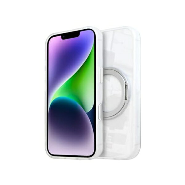 シズカウィル iPhone14 ケース カバー MagSafe対応 スマホリング メタル 耐衝撃 ハイブリッド9 1個 ホワイト APIP14HI9WH