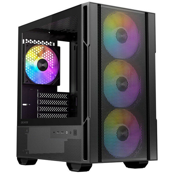 OKINOS｜オキノス PCケース Micro ATX /Mini-ITX ブラック Cypress 3 ARGB