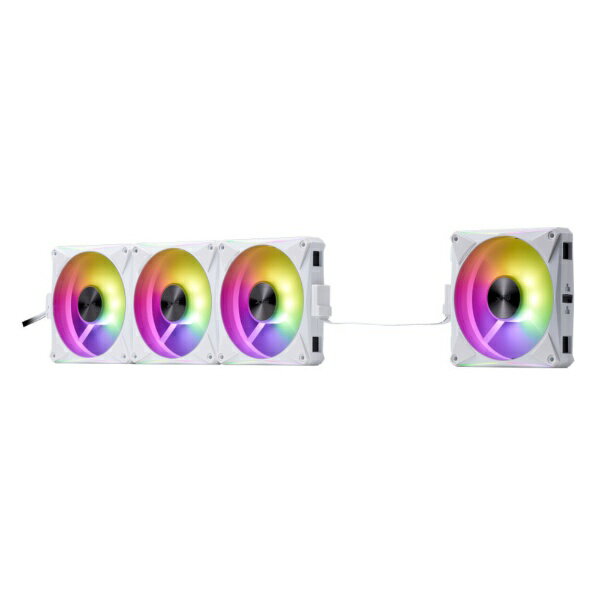 エイデータ｜ADATA ケースファンx4 120mm /2000RPM ＋コントローラー XPG HURRICANE MAG 120 ARGB PWM ホワイト HURRICANEMAG120ARGBPWM4C-WHCWW
