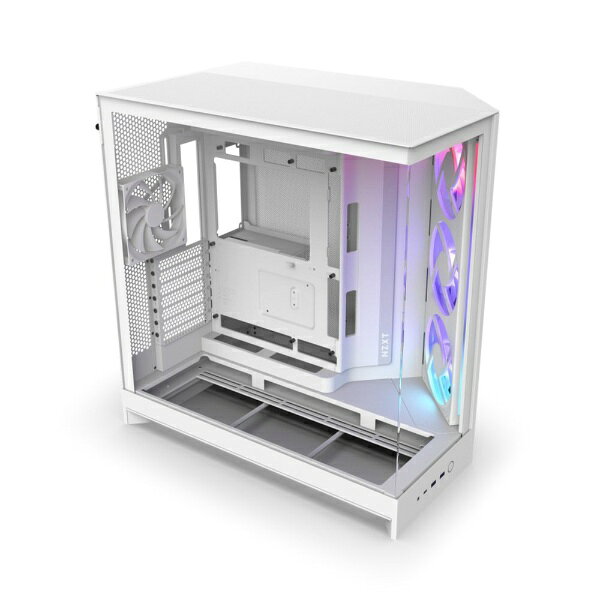 NZXT｜エヌゼットエックスティー PCケース ATX /Micro /Extended /Mini-ITX H9 FLOW RGB 2025 ホワイト CM-H92FW-R1