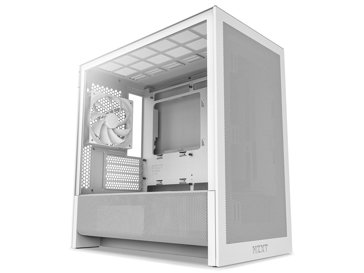 NZXT PCケース Micro ATX /Mini-ITX H3 FLOW ホワイト CC-H31FW-01