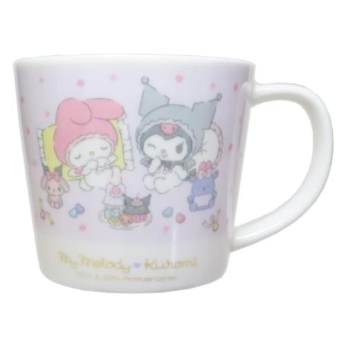 磁器製マグ マグカップ マイメロディ＆クロミ マイメロディ50th＆クロミ20th パープル サンリオ 金正陶器 ギフト 食器