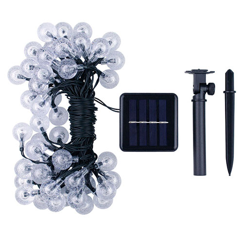 後藤 ソーラーLEDストリングライト ウォームホワイト 50球 8704891X5