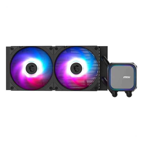 MSI｜エムエスアイ 水冷CPUクーラー 120mmファンx2 LGA1851/1700・AM5/AM4 ブラック MAG CORELIQUID A13 240