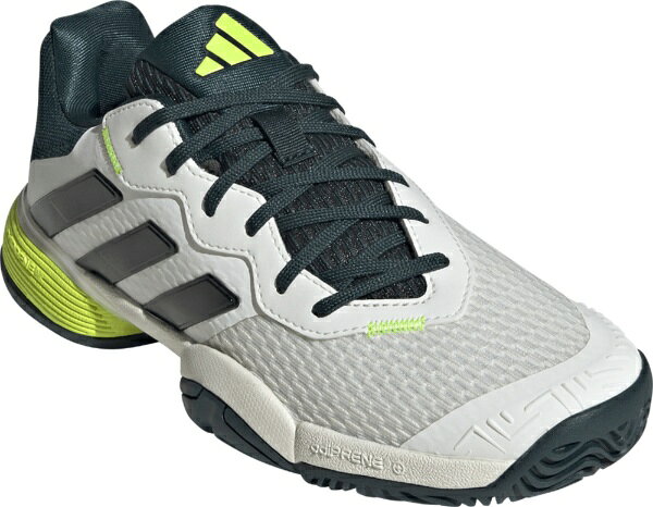アディダス｜adidas ジュニア シューズ バリケードテニスキッズ BARRICADE TENNIS KIDS オフホワイト×コアブラック×オーロラアイビー JH5126 20.0cm