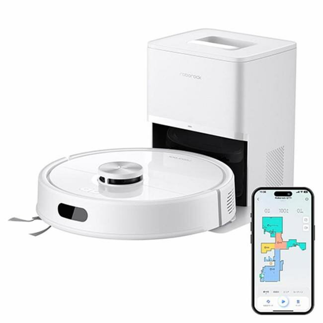 Roborock S7+ ロボロック ロボット掃除機 ホワイト roborock S7+ ロボット掃除機 自動ゴミ収集 強力水拭き マッピング