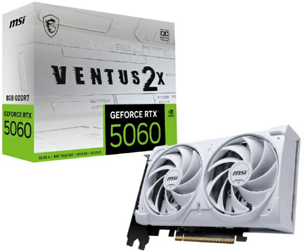 MSI グラフィックボード GeForce RTX 5060 8G VENTUS 2X OC WHITE