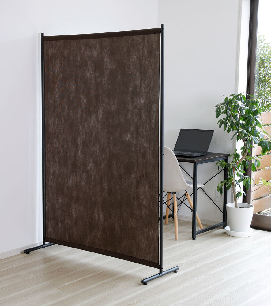 オビタス パーテーション キャスター付 幅119×奥行43×高さ180cm・ブラウン PTH-120BR