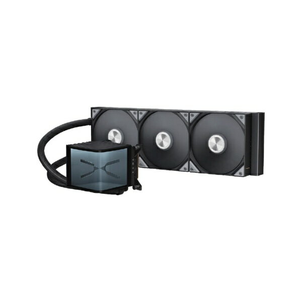 TRYX｜トライエックス PANORAMA 360mm AIO Liquid Cooler L字型AMOLEDディスプレー搭載 簡易水冷CPUクーラー ブラック L-P360N-DS3M-G1K