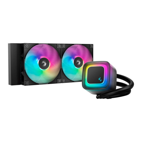 Deepcool R-LE240-BKAMMC-G-2 LE240 V2/ 240mm水冷CPUクーラー/ ブラック/ フロスト仕上げのポンプヘッド/ PWM制御ウォーターポンプ/ ARGBファン/ Intel LGA1851/ 1700/ 1200/ 1151/ 1150/ 1155/ AMD AM5/ AM4
