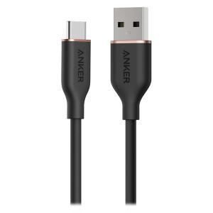 ANKER アンカー Anker USB-C ＆ USB-A ケーブル Flow 絡まないケーブル 15W 結束バンド付き USB-C機器対応 シリコン素材採用 Galaxy iPhone 16 / 15 各種対応 0…