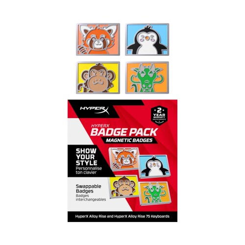 HyperX｜ハイパーエックス キーボード Alloy Rise シリーズ用 マグネットバッジセット Magnetic Badge カワイイ 85U21AA