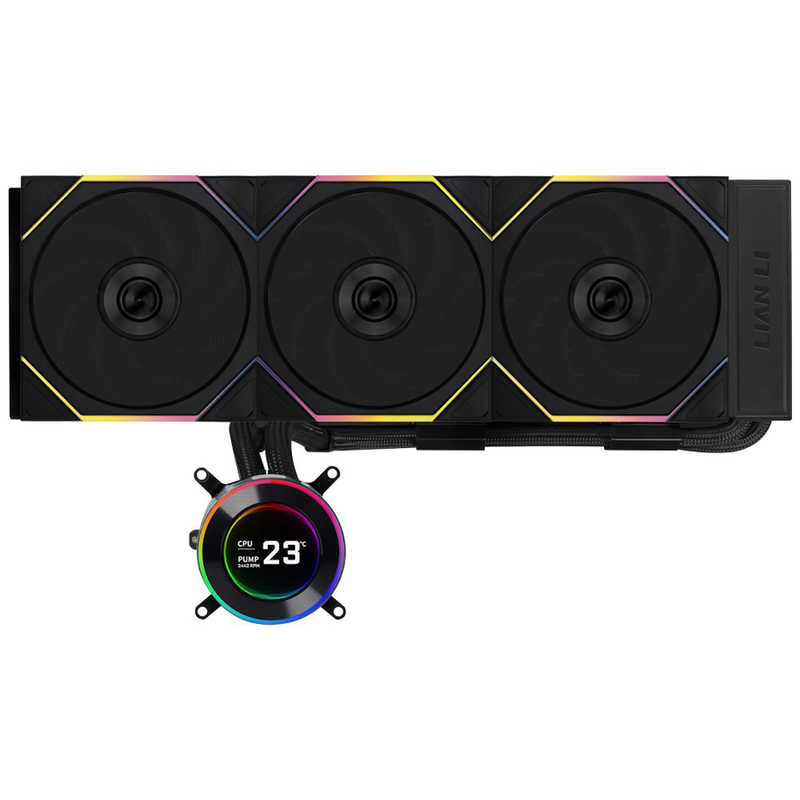 LIANLI｜リアンリ 水冷CPUクーラー 120mmファンx3 LGA1851/1700・AM5/AM4 HydroShift II LCD-C 360TL ブラック LL-HS2-LCD-360TL-BK