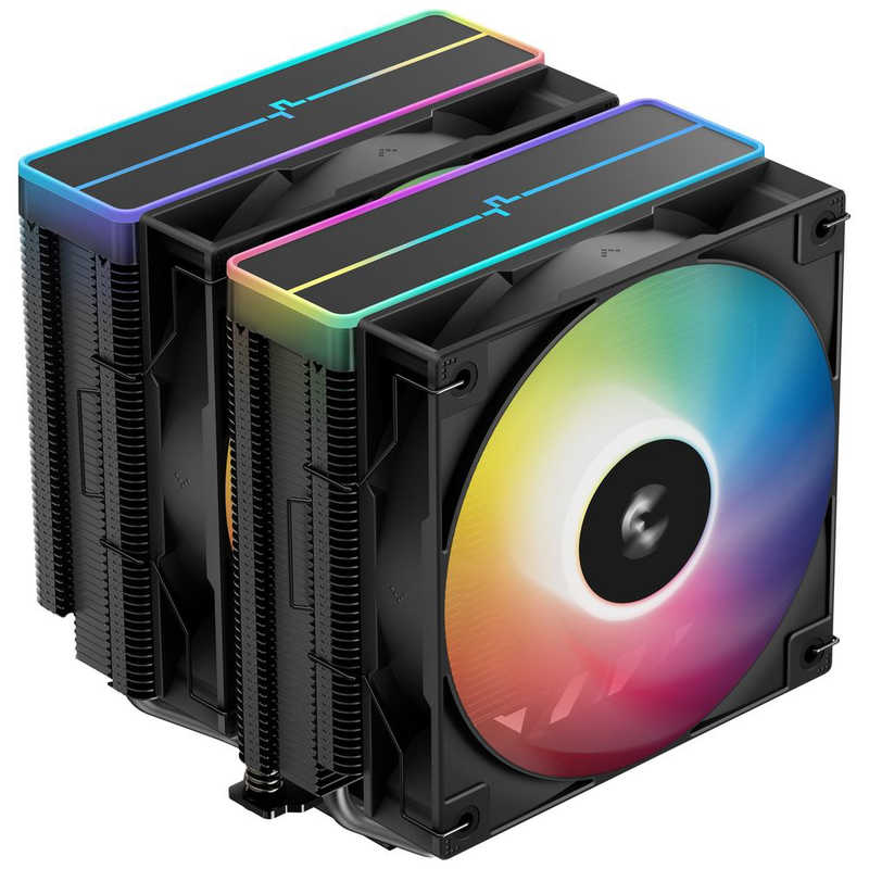 DEEPCOOL CPUクーラー 120mmファンx2 LGA1851/1700/1200/1155/1151/1150・AM5/AM4 AG620 BK ARGB V2 ブラック R-AG620-BKAMMN-GJD